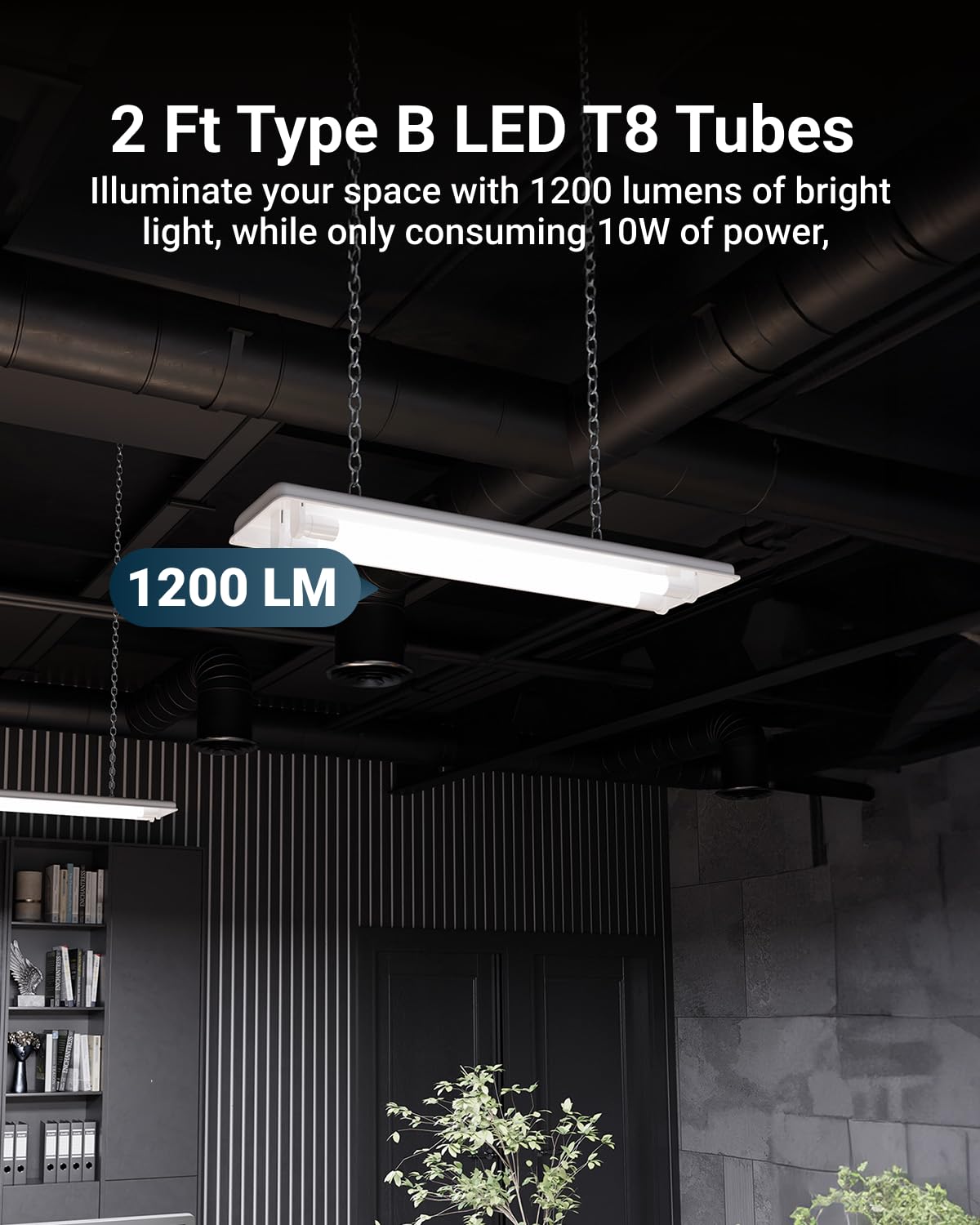 Sunco 6 Pack 2 Foot T8 LED Tube Light Bulbs, 10W, 5000K, Ballast Bypass
