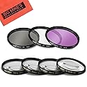 72mm 7 Piece Filter Set Includes 3 PC Filter Kit (UV-CPL-FLD-) and 4 PC Close Up Filter Set (+1+2+4+10) for Canon, Olympus, Pentax, Sony, Sigma
