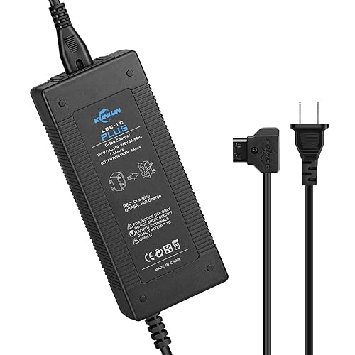 KUNLUN D-Tap Quick Charger[DC 16.8V/4A] with D Tap Cable for V-Mount/V Lock/Gold Mount Battery Charger, for Sony BP-U65 BP-U68 HDW-800P HDW-F900R