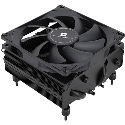 Thermalright AXP90-X53 Black Low Profile CPU Air Cooler, 53mm Height, with TL-9015B Slim PWM CPU Fan, ITX Heatsink Cooler, for AMD:AM4 AM5/Intel