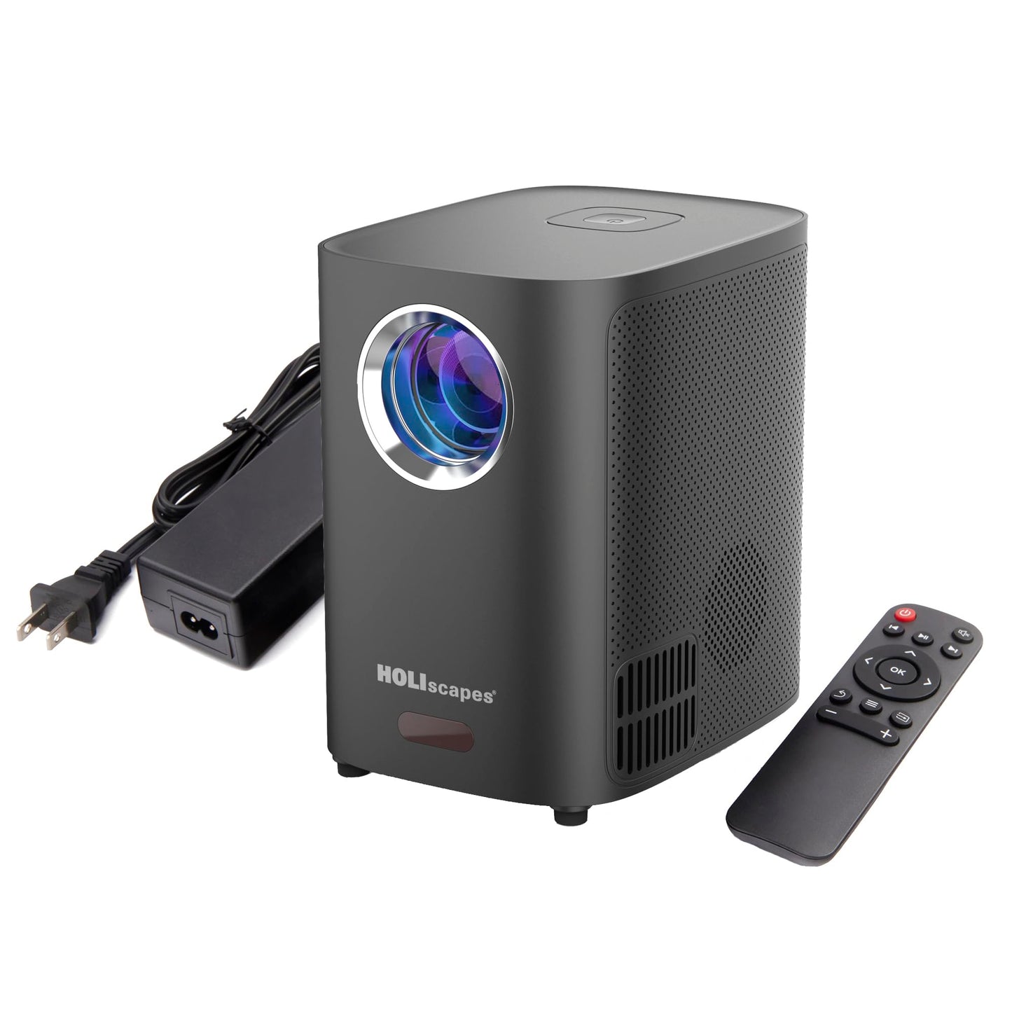 HoliScapes® USB Projector Kit - AtmosFx Boo Crew USB + Projector + 48" x 72" Large White Holographic Screen for Halloween Projection