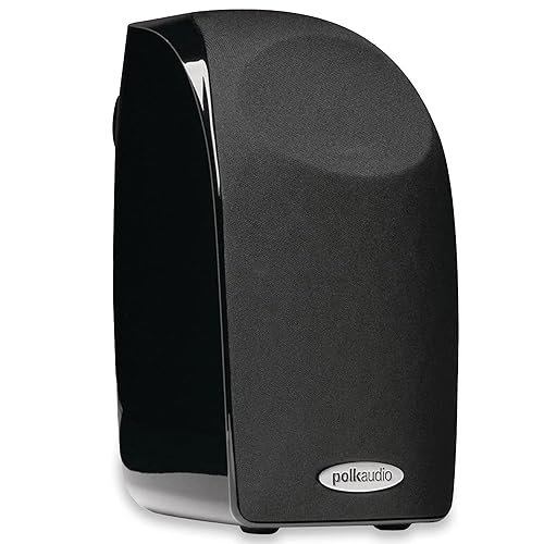 Polk Audio Blackstone TL1 Satellite Speaker (Single, Black) | PowerPort Technology, Hi-Gloss Finish | Compact Sound | Pair with TL Series for Complete