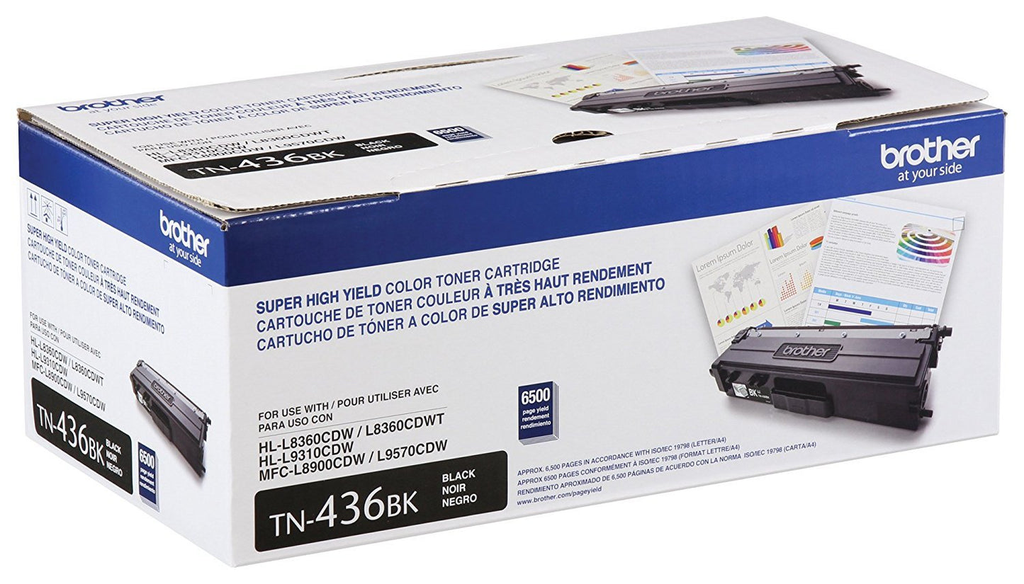 Brother TN-436BK Super High Yield Toner Black, 6500 Pages