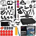 Husiway Action Camera Accessories Kit for Gopro Hero 8 Black Waterproof Housing Silicone Case Glass Screen Protector are Compatible with Gopro8 Hero8