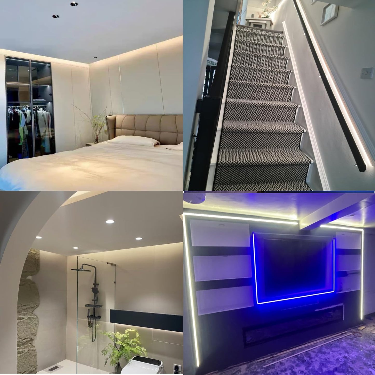 Cinlitek DC24V COB LED Strip Lights, 16.4ft Ultra High Density Tape Light, 480LED/m, 320+LM/FT, 8mm Width Dimmable LED Lighting for Indoor Home