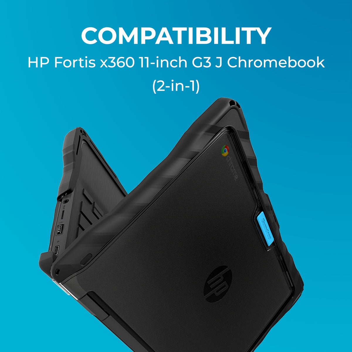 Gumdrop DropTech Case for HP Fortis x360 11-inch G3 J Chromebook (2-in-1)