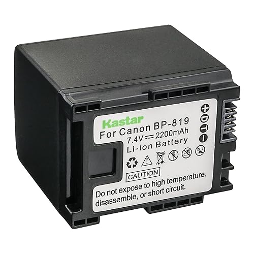 Kastar 1-Pack BP-819 Battery 7.4V 2200mAh Replacement for Canon BP-809 BP809 BP-809/B BP-809/S, BP-819 BP819, BP-827 BP827 Battery, Canon CG-800