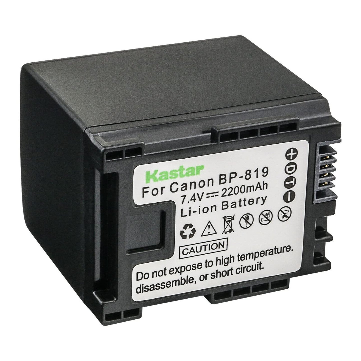 Kastar 1-Pack BP-819 Battery 7.4V 2200mAh Replacement for Canon BP-809 BP809 BP-809/B BP-809/S, BP-819 BP819, BP-827 BP827 Battery, Canon CG-800