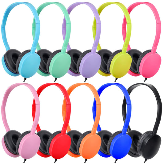 OSSZIT Kids Headphones Bulk 25 Pack for Classroom School,Wholesale Earphones Class Set of Headphones for Students Teens Children Multi Color 3.5mm…