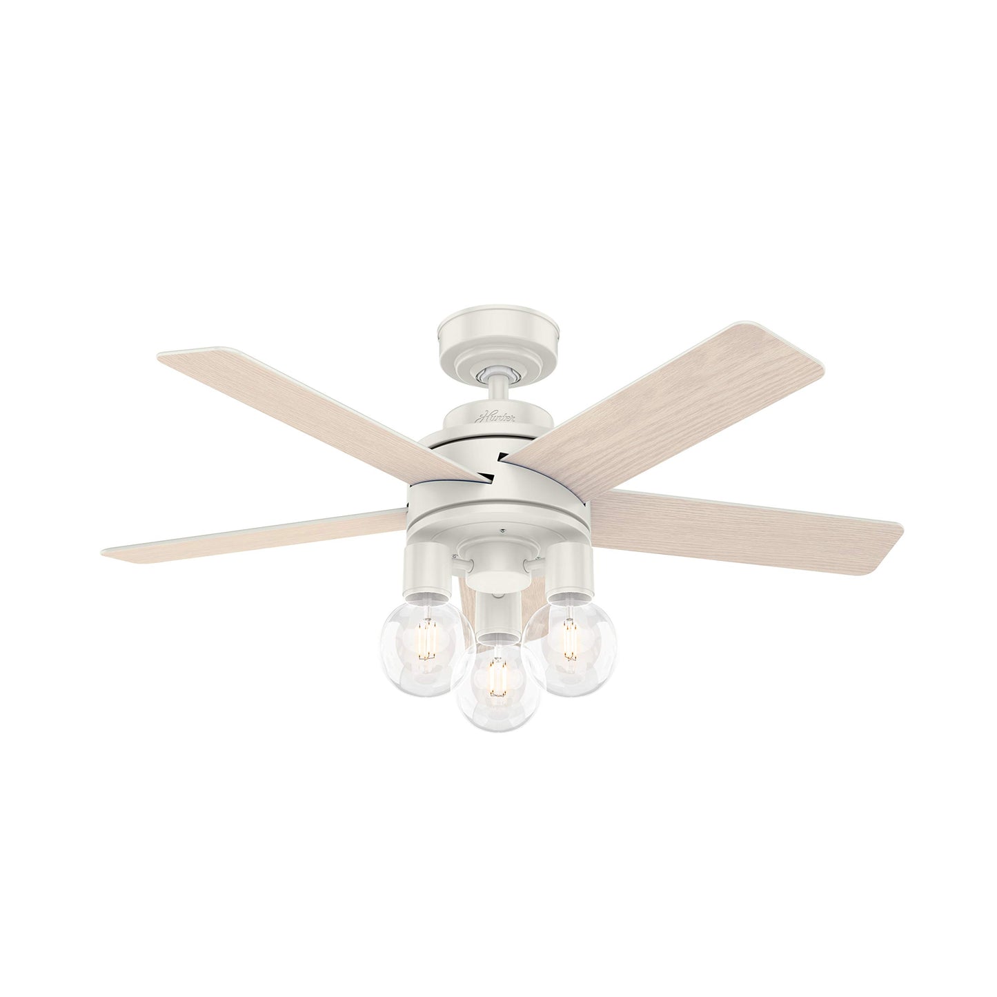 Hunter Fan Company, 51331, 44 inch Hardwick Fresh White Ceiling Fan with LED Light Kit and Handheld Remote