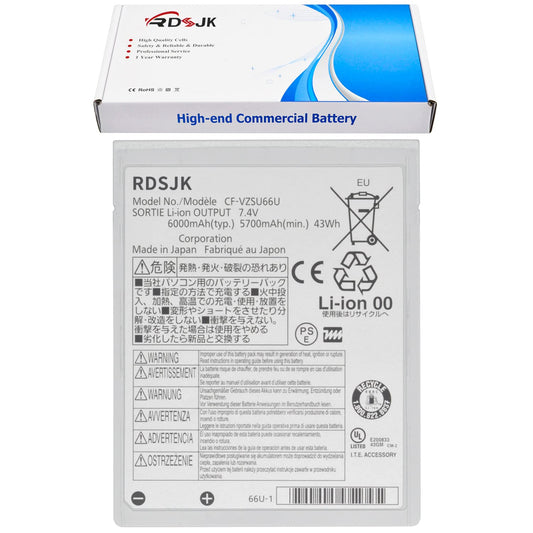 RDSJ CF-VZSU66U Laptop Battery for Panasonic Toughbook CF-C1 MK1 MK2 CFC1 CF-C1MDB21 CF-C1BWFAZ1M CF-C1AD06GDE CF-C1BDNAG1M CF-C1ADAGG6M CF-C1BTGBG1M