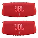 JBL Charge 5 - Waterproof Portable Bluetooth Speaker - Red/Red (Pair)