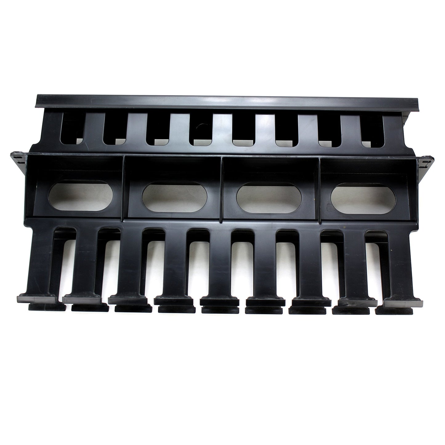 Leviton Horizontal Cable Management, 2RU, 3-inch by 3-inch Front Only, 492RU-HFO, Black
