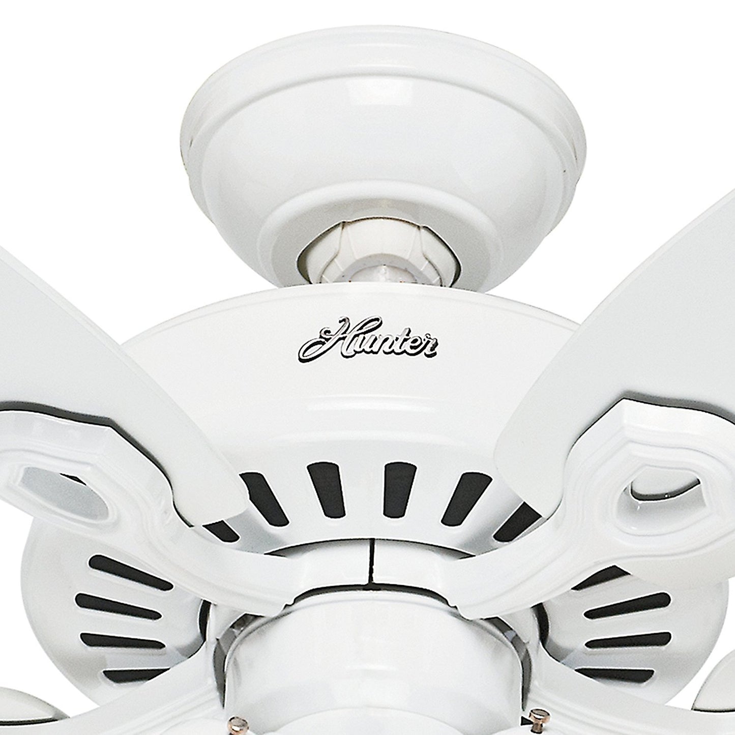 Hunter 52in Snow White Ceiling Fan - Three-Light Fitter with Swirled Marble Glass (Renewed)
