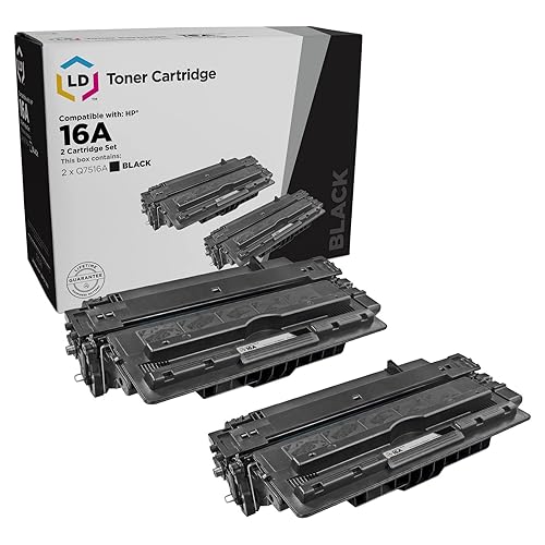 LD Products Remanufactured Toner Cartridge Replacement for HP 16A Q7516A (Black, 2-Pack) Compatible with The Following HP LaserJet: 5200, 5200dtn