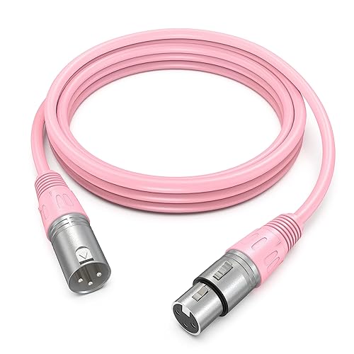 FIFINE XLR Microphone Cable, Male to Female 5.9ft Short XLR Microphone Cord for Studio Recording, Compatible with AM8P,K688P for Podcast