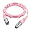 FIFINE XLR Microphone Cable, Male to Female 5.9ft Short XLR Microphone Cord for Studio Recording, Compatible with AM8P,K688P for Podcast