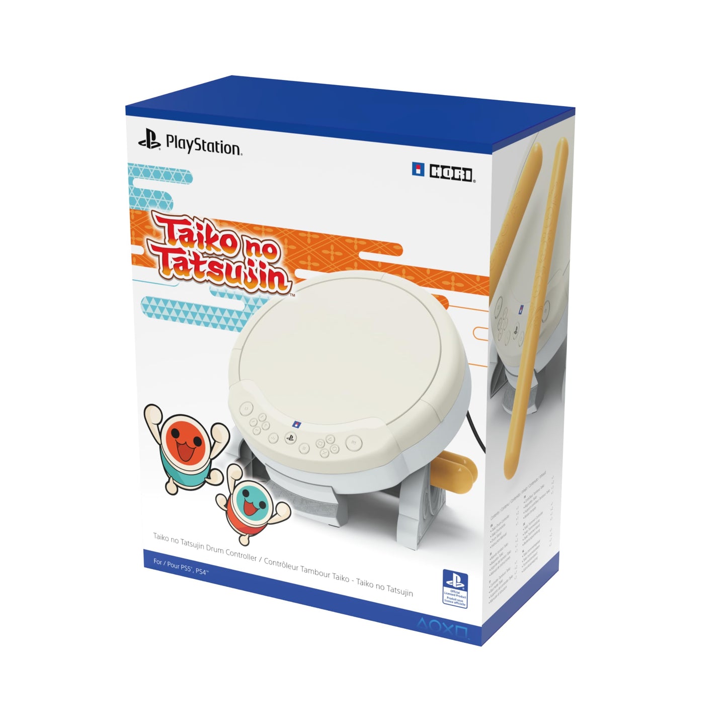 HORI Taiko No Tatsujin Drum Controller for PlayStation 5, PlayStation 4, and Windows 11/10 - Officially Licensed by Sony & Bandai Namco Entertainment