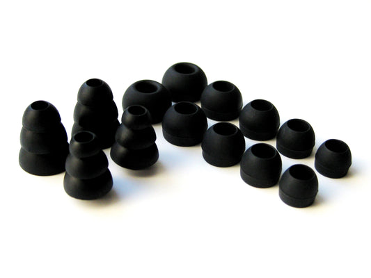 Black Replacement Set Comfort Eartips Earbuds Eargels Compatible with Monster iSport Immersion in-Ear Earphones