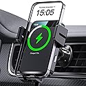 Wireless Car Charger, MOKPR Auto-Clamping Car Mount 15W/10W/7.5W Fast Charging Air Vent Car Phone Mount Compatible with iPhone 15/14/13/13 Pro/12 Pro