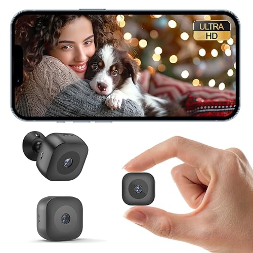 Hidden Camera,4K Mini Camera with AI Motion Detection, No Glow Auto Night Vision,Support Cloud & TF Storage,24/7 Nanny Cam Wireless Surveillance