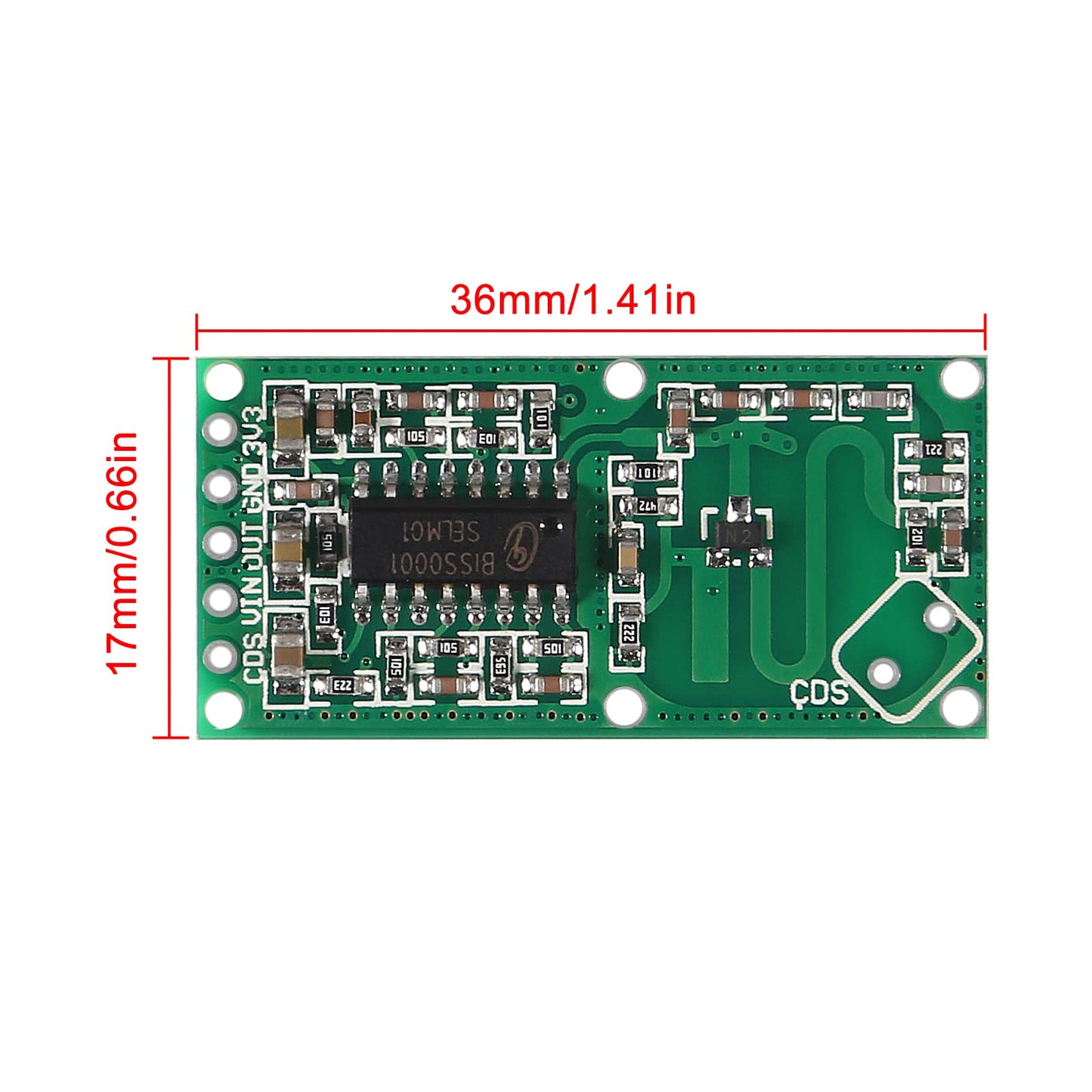DWEII 12PCS RCWL-0516 Motion Detection Sensor, Microwave Radar Sensor, Switch Module, for Arduino ESP8266 Nodemcu Wemos, for Raspberry PI, for Human
