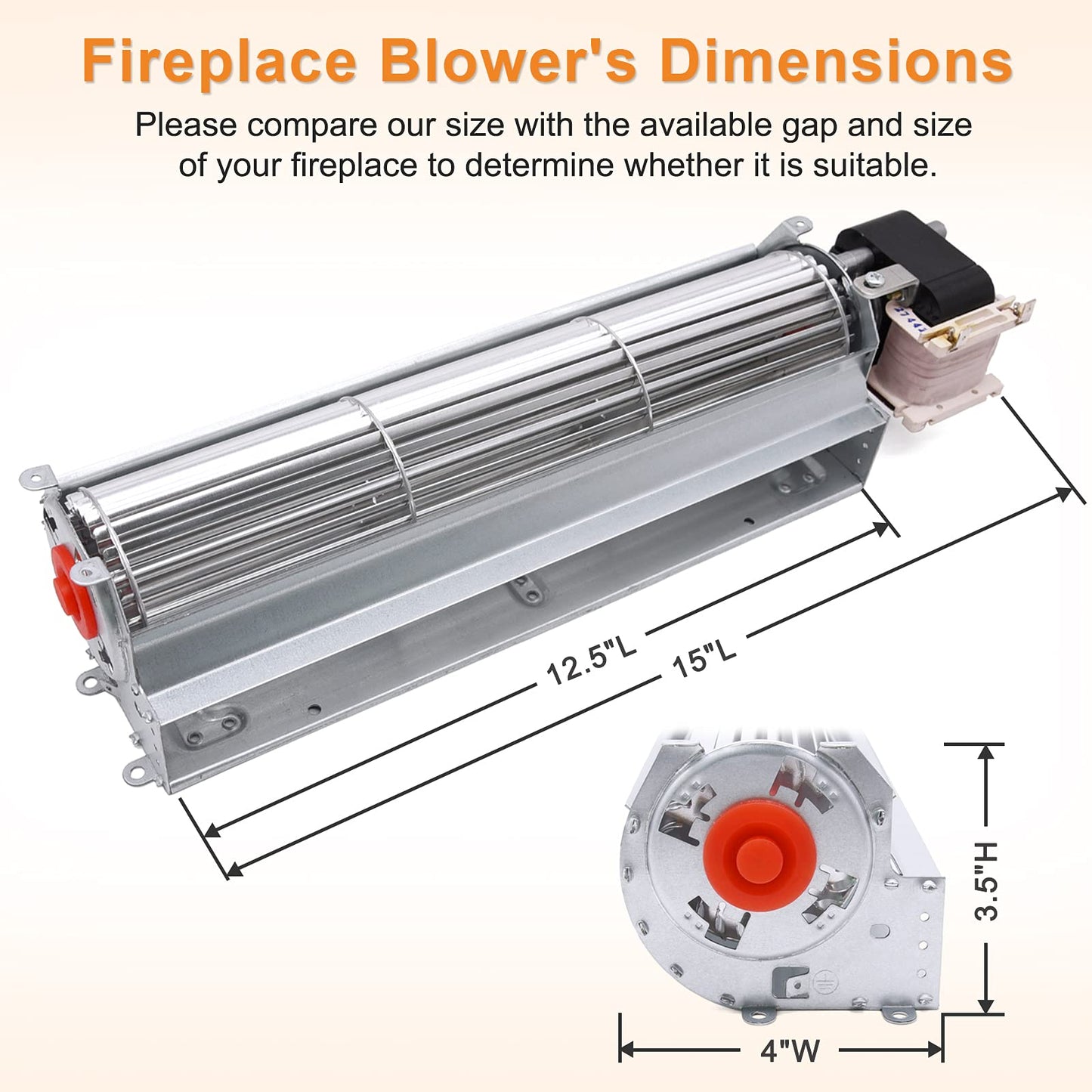 Adviace BKT BK Blower Fan Kit for Desa Tech, FMI, Vanguard, Vexar & Astria Fireplaces, GA3650 GA3700 GA3750 GA3650T GA3700T GA3750A Fireplace Blower
