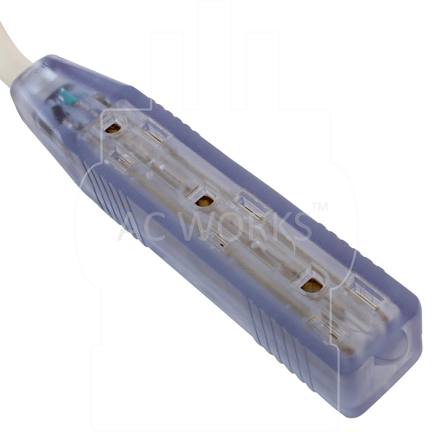 AC WORKS [S515B515-060] 5FT 15A 12/3 Heavy Duty Power Strip Cord with Lighted