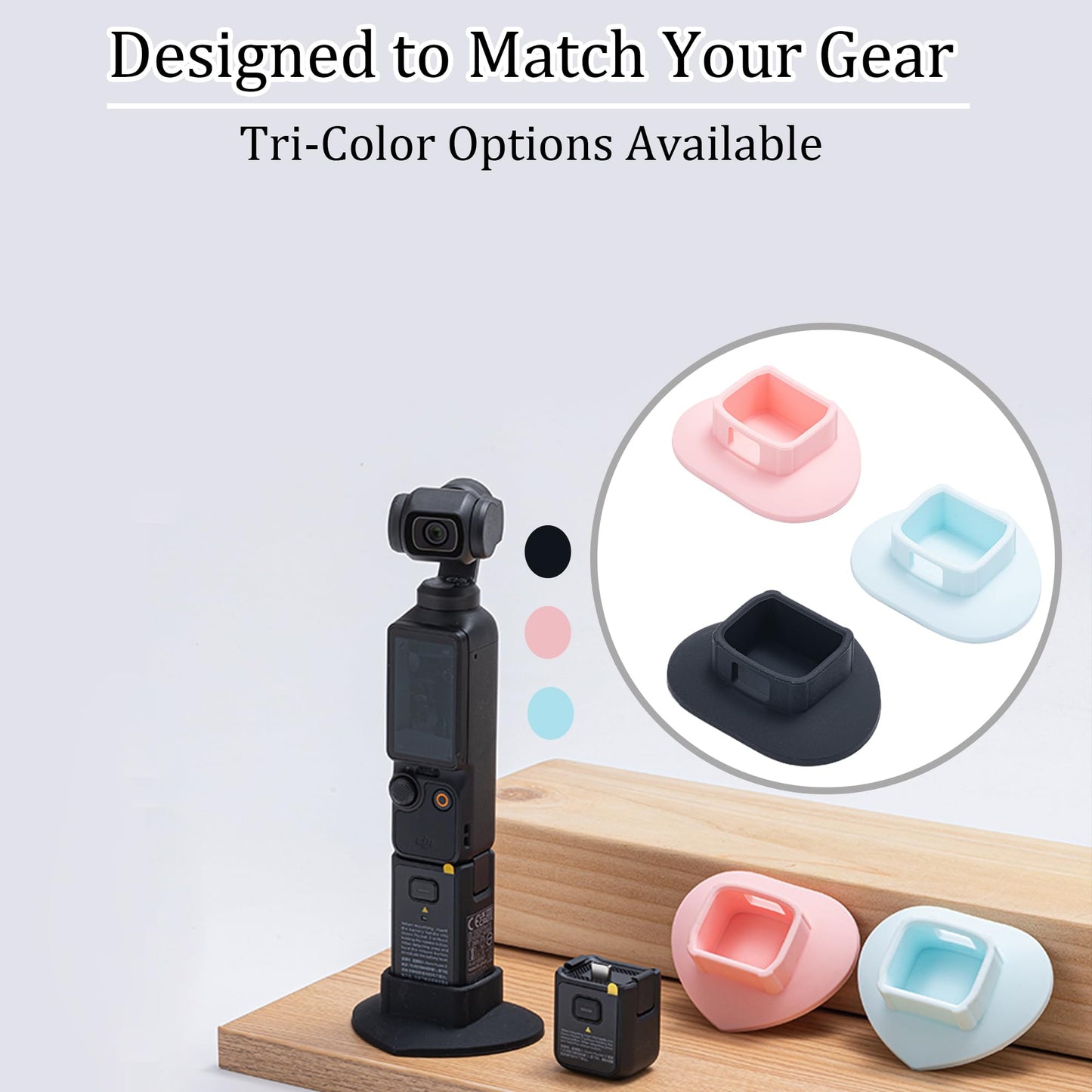 PCTC Silicone Non-Slip Desktop Mount Compatible with DJI Osmo Pocket 3,Silicone Non-Slip Desktop Mount,Compact Portable Stabilizing Base for Steady