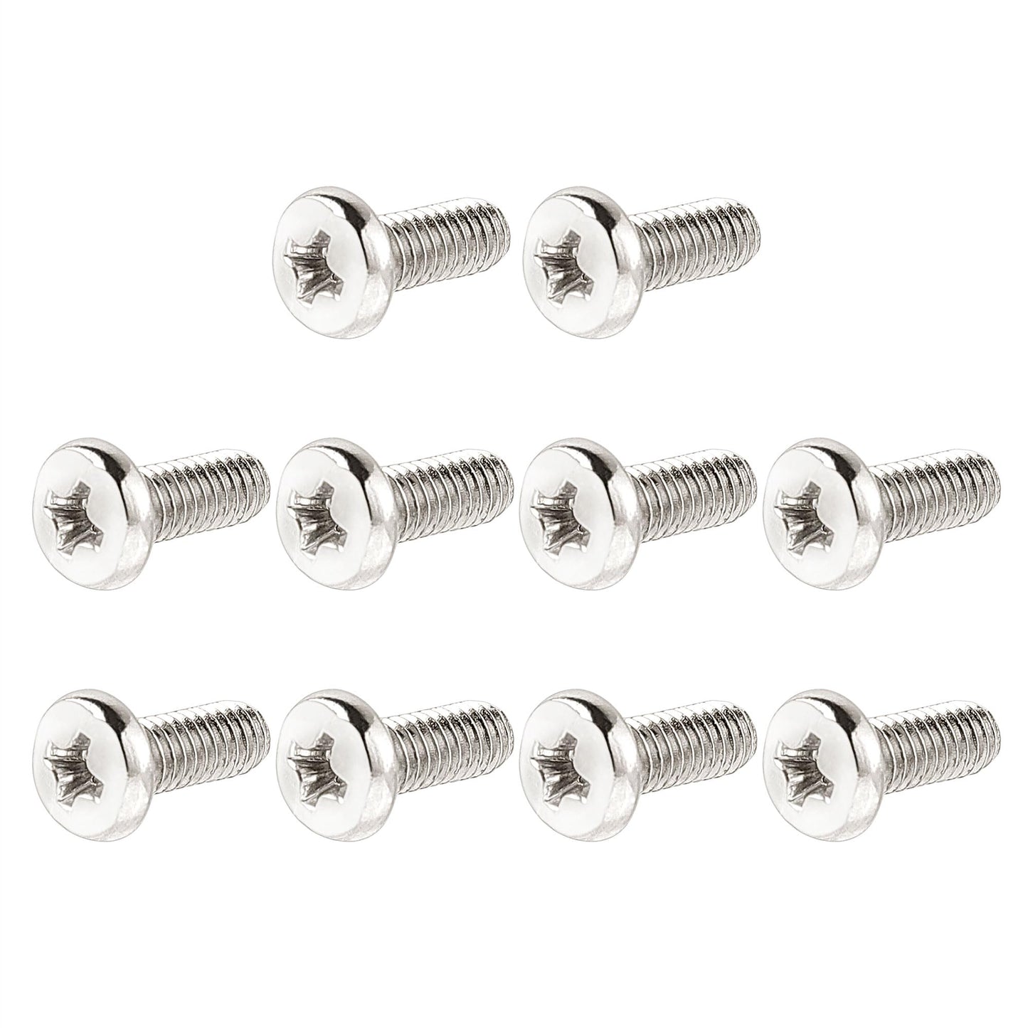 uxcell 10 Pieces M4 x 10mm TV Mount Screws, Computer TV LCD Monitor Stand Bracket Mounting Screws, Stainless Steel, Silver Tone