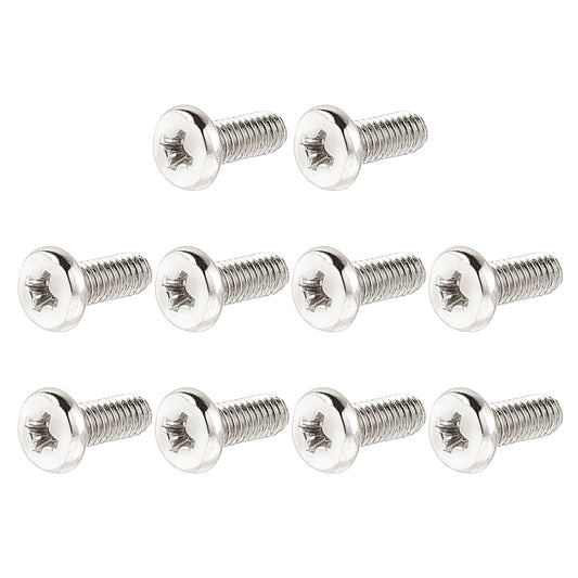 uxcell 10 Pieces M4 x 10mm TV Mount Screws, Computer TV LCD Monitor Stand Bracket Mounting Screws, Stainless Steel, Silver Tone