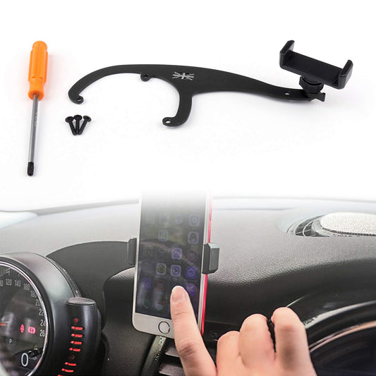 Areyourshop 360°Rotation Car Phone Mount Cradle Holder Stand for Mini Cooper R55 R56 Gray
