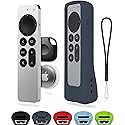 GripStand™ Scratch-Resistant Silicone Remote Cover for Apple TV - Compatible with AirTag, Fits Siri Apple TV 4K/HD (2nd & 3rd Gen), Stand-Up Design