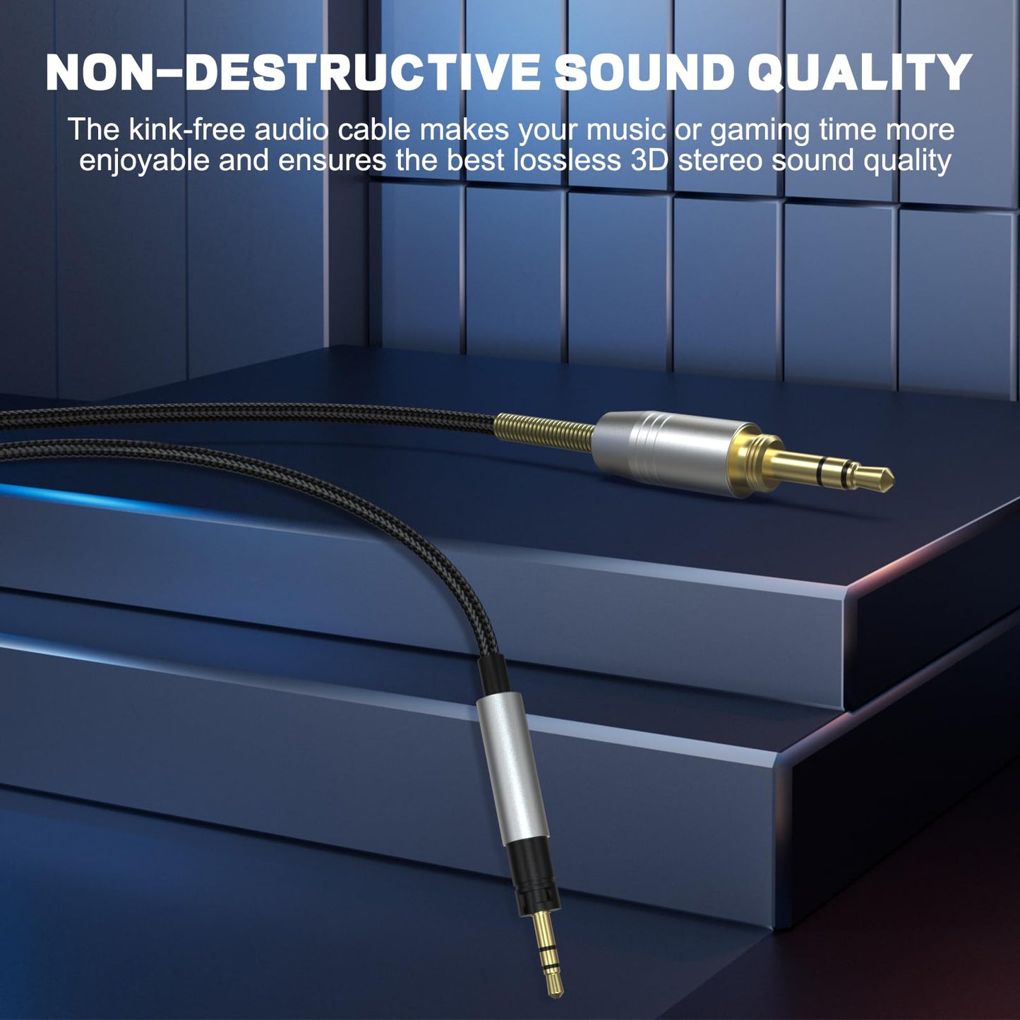 Momentum 4 Cable Compatible with Sennheiser Momentum 4, Momentum 3, Momentum 2, HD1 On-Ear, HD 400S, HD 450BT, PXC 550, PXC 550-II, ACCENTUM Plus…