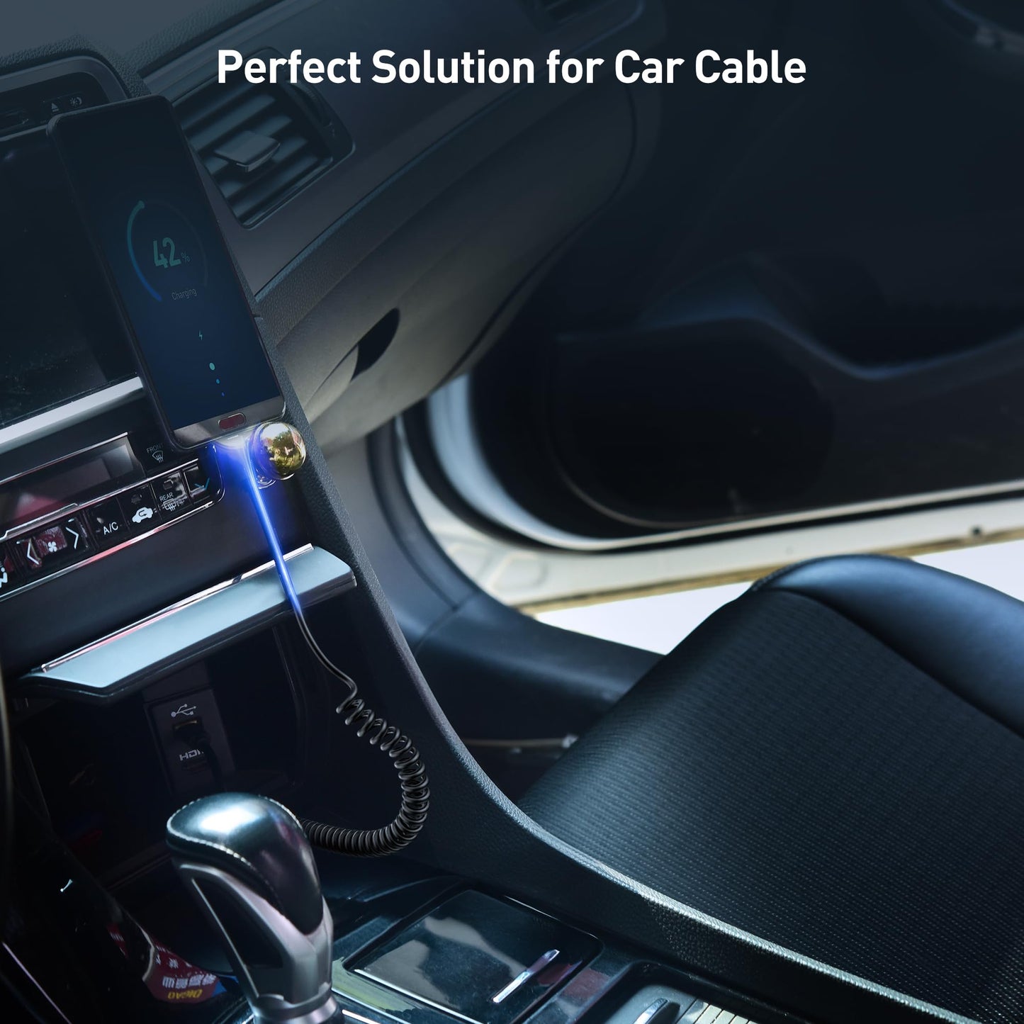Cable Matters 2-Pack Coiled Micro USB Cable (Coiled Micro USB to USB2.0) 2-4 Feet