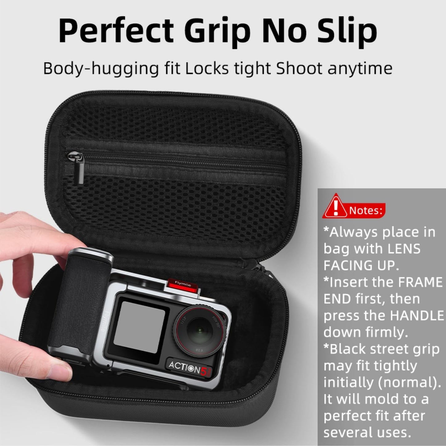 Ferbao Carrying Case Bag for DJI OSMO Action 5 Pro 4 3 Xplorer Grip,Portable Protection Case for OSMO Action 5 Pro/Action 4 3