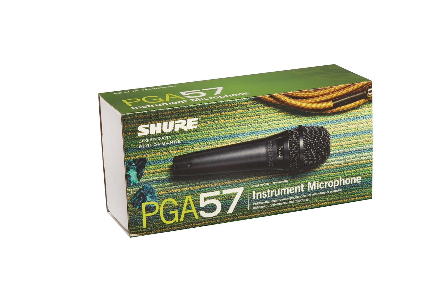 Shure PGA57 Dynamic Microphone - Professional Quality Instrument Mic with Cardioid Pick-up Pattern, 3-in XLR Connector, Stand Adapter and Zipper