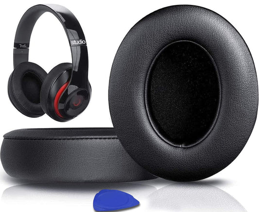 SoloWIT Ear Pads for Beats Studio 2 & Studio 3 Wired/Wireless Over-Ear Headphones, Earpads with Soft Protein Leather, Noise Isolation Memory Foam