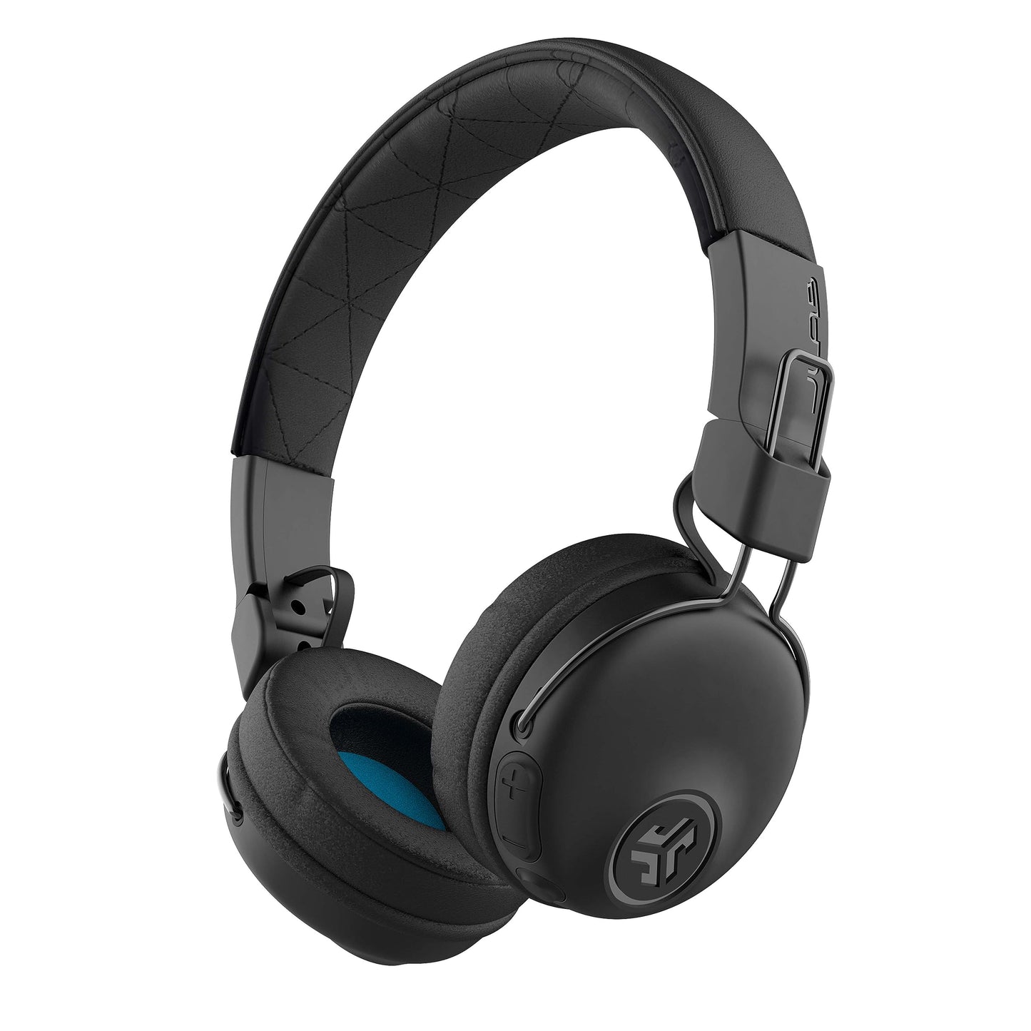 JLab Studio Wireless On-Ear Headphones, Black, 30+ Hour Bluetooth 5 Playtime, EQ3 Sound, Ultra-Plush Faux Leather & Cloud Foam Cushions, Track…