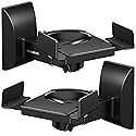 Mount-It! Bookshelf Speaker Wall Mount, Pair of Universal Side Clamping Speaker Shelf Wall Mounting Brackets for Large or Small Speakers, 2 Full