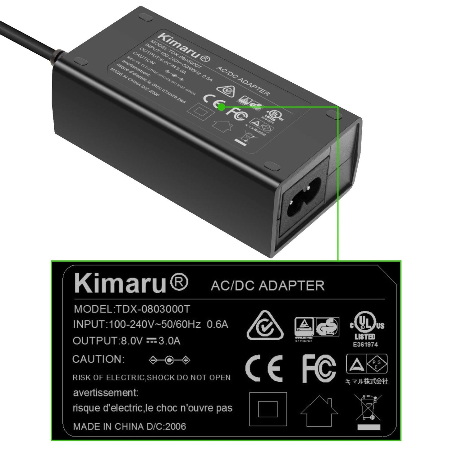 Kimaru NP-FZ100 Dummy Battery AC Power Supply Adapter Kit for Sony Alpha A6600 A6700 ZV-E1, FX3 FX30 A7CII ZV-E10II, A7C A7CR A1 A7III A7IV A7RIII