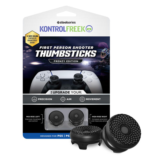 KontrolFreek FPS Freek Frenzy for Xbox One and Xbox Series X Controller | Performance Thumbsticks | 1 High-Rise, 1 Mid-Rise | Black