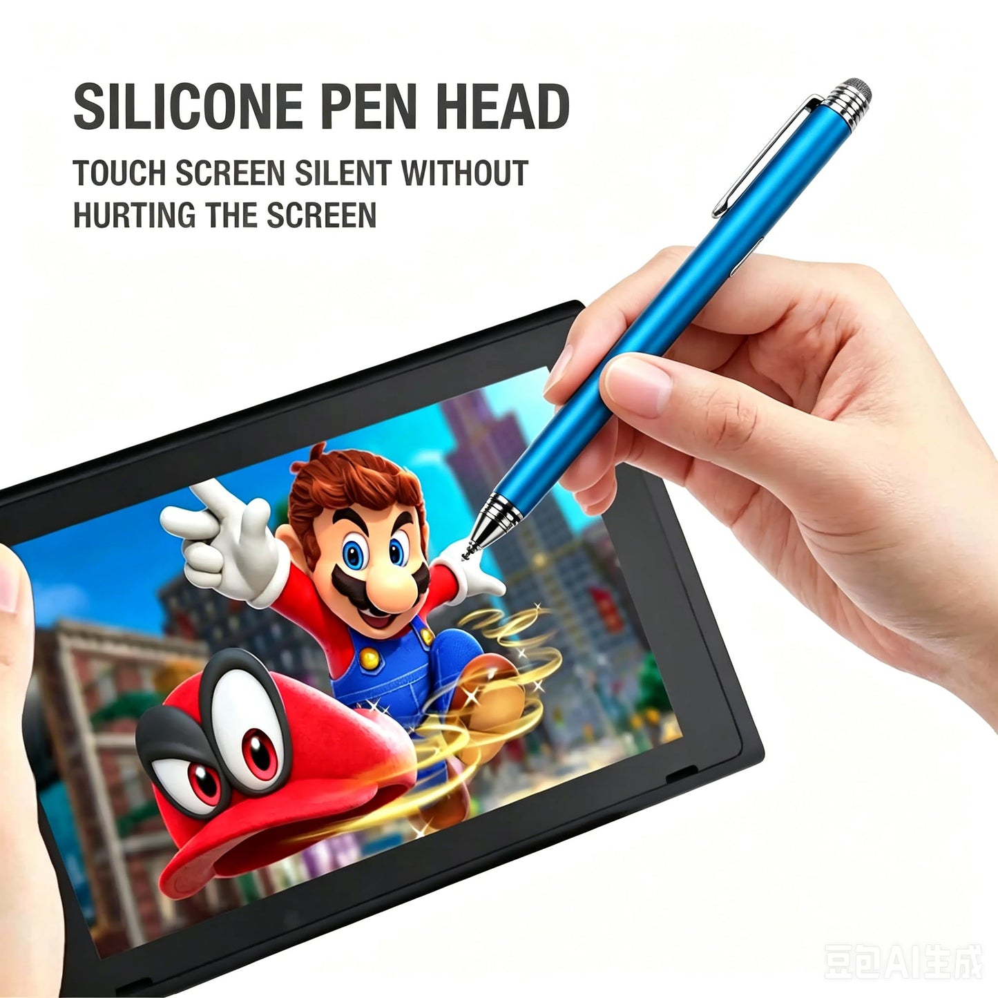 2-in-1 Stylus Pen for Nintendo Switch/Switch Lite/OLED, Capacitive Stylus for Nintendo Switch 2 Pen, Switch Super Precise Stylus Pen with Lanyard