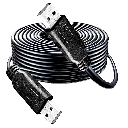USB 2.0 A to USB A Cable 40FT, USB2.0 A to A, USB Cord Compatible with Hard Drive Enclosures, DVD Player, Hard Drive Enclosures, DVD Player, TV, Flash