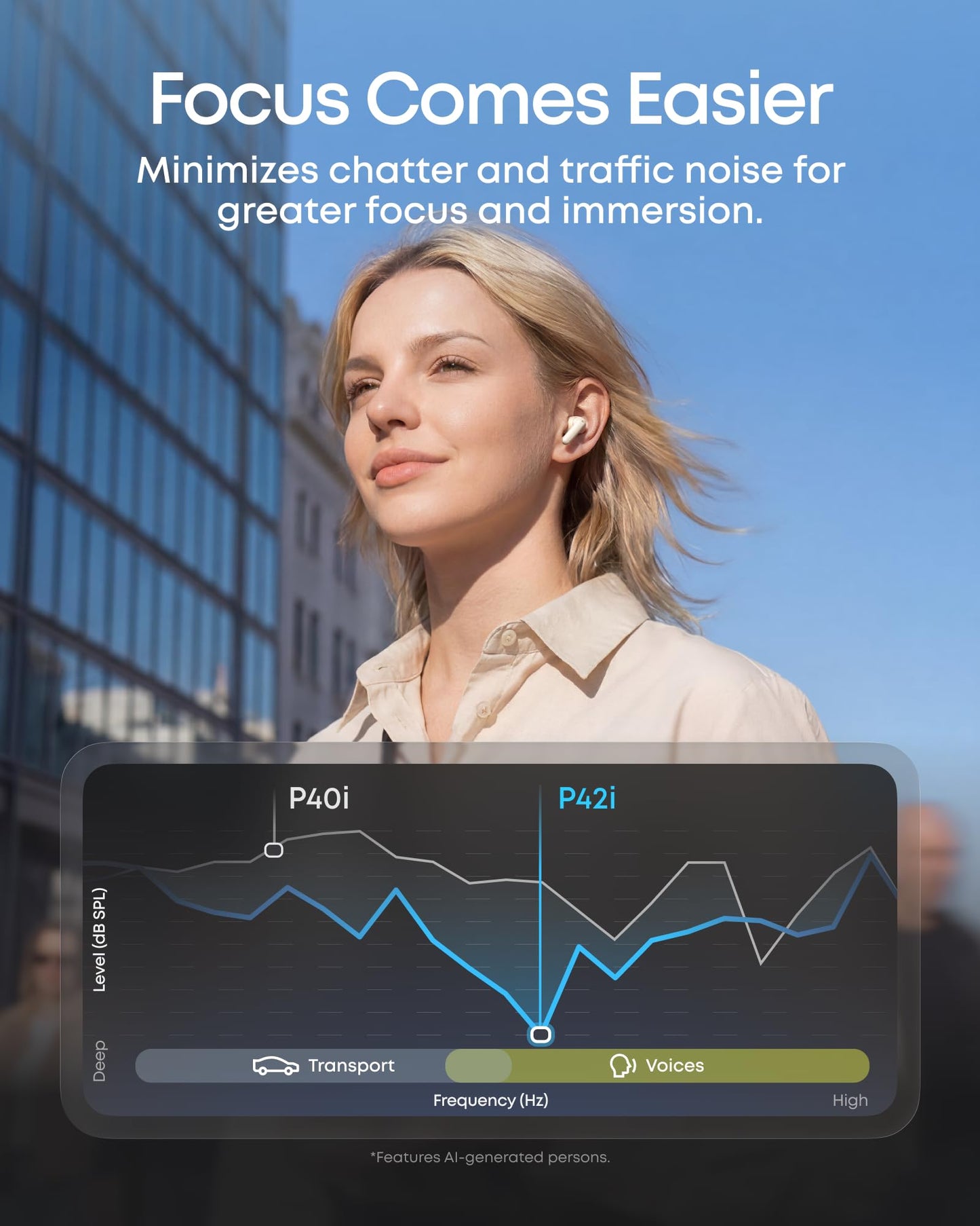 Soundcore Anker P42i Wireless Earbuds with Adaptive ANC for Daily Noise