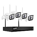 Supersonic SC-5004NVR 4CH 1080P Security Camera System WiFi, Waterproof, 2-Way Audio, Night Vision, App Remote Access, HDMI/VGA Output, 6TB HDD