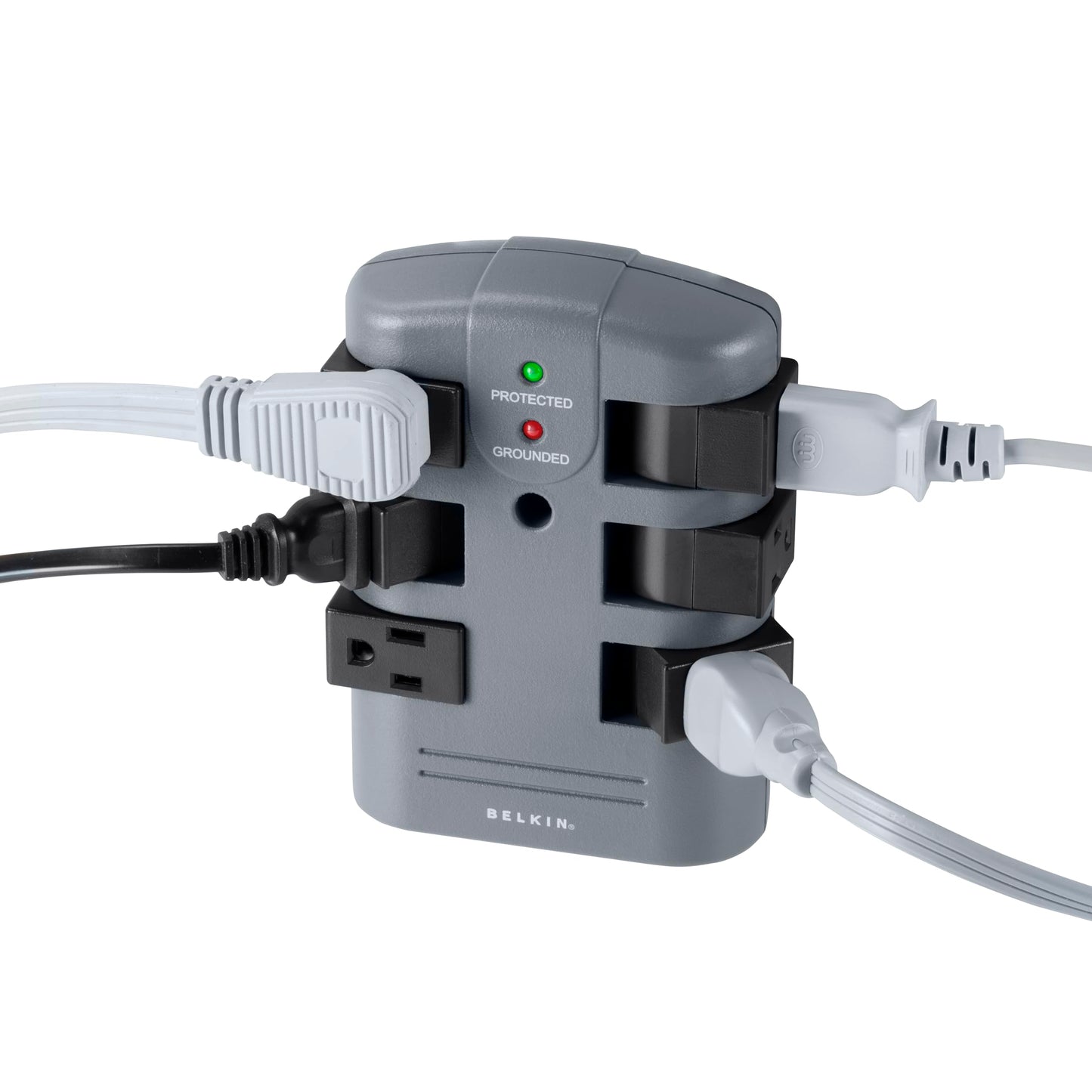 Belkin Power Strip Surge Protector - 6 Rotating AC Multiple Outlets, Flat Pivot Plug - Heavy Duty Wall Outlet Extender for Home, Office, Travel