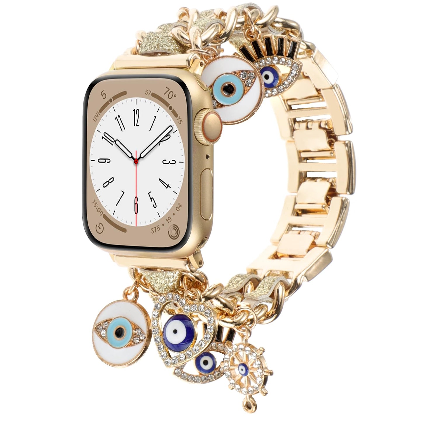 REALSIGN Women's Zinc Watch Band, Compatible with Apple Watch 38mm-41mm, Gold, Adjustable
