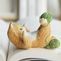 IZKOOKE Cute Phone Holder, Resin Cat Phone Stand Cellphone Kawaii Desk Accessories Phone Stand for All Mobile Phones Stand Desk Ornaments (Cat)