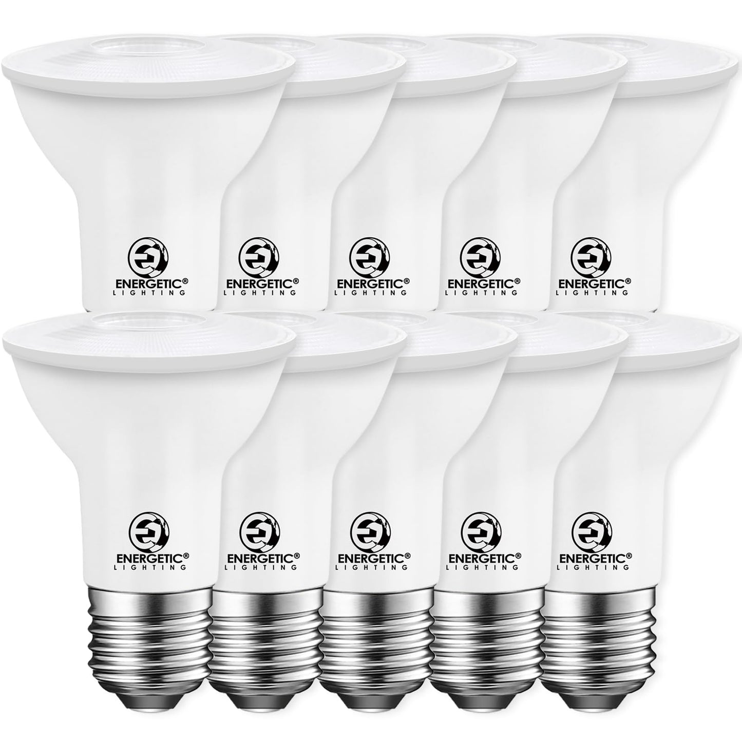 Energetic 10 Pack PAR20 LED Bulbs 50W Equivalent 5W Dimmable, 5000K Daylight 460 Lumen E26 Medium Base Indoor Outdoor Spot Light Bulb Flood Light Bulb